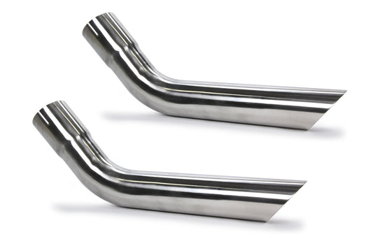 Pypes Performance Exhaust Exhaust Tip - Hockey Stick Tips - Long - Slip-On - 2.5 in Inlet Pipe Diameter - 2.5 in Round