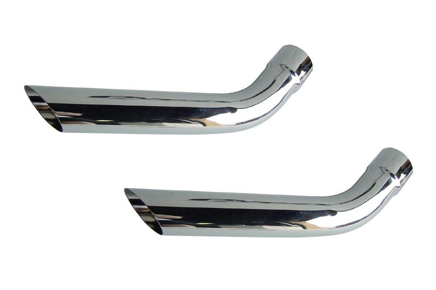 Pypes Performance Exhaust Exhaust Tip - Hockey Stick Tips - Short - Slip-On - 2.5 in Inlet - 2.5 in Round Outlet -