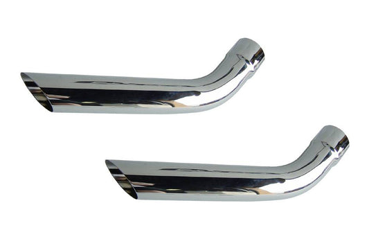 Pypes Performance Exhaust Exhaust Tip - Hockey Stick Tips - Short - Slip-On - 2.5 in Inlet - 2.5 in Round Outlet -