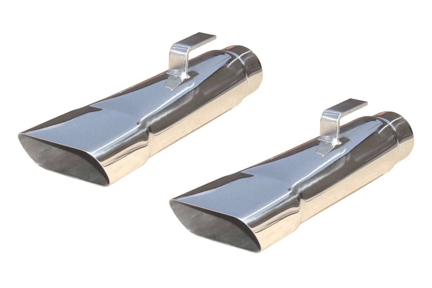 Pypes Performance Exhaust Exhaust Tip - Charger Rectangle Tips - Slip-On - 2.5 in Inlet - 2.25 x 3.75 in Rectangle