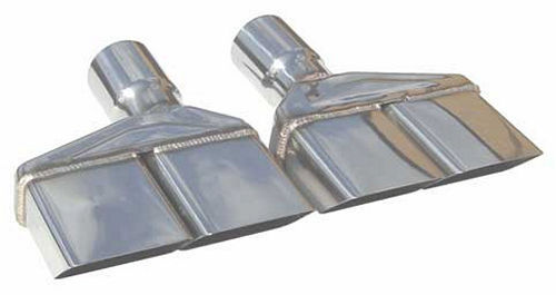 Pypes Performance Exhaust Exhaust Tip - Clamp-On - 2.5 in Inlet Pipe Diameter - Dual 2.25 in Square Outlets - 11 in