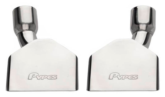 Pypes Performance Exhaust Exhaust Tip - Clamp-On / Weld-On - 2.5 in Inlet - 2 x 6.75 in Rectangle Tip - Single Wall -