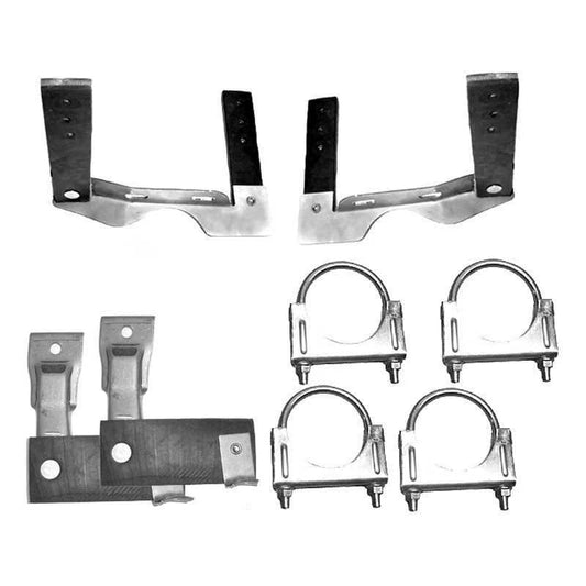 Pypes Performance Exhaust Exhaust Hanger - Two Muffler Hangers / Two Tailpipe Hangers / Four 2.5 in U-Clamps - GM