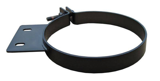Pypes Performance Exhaust Exhaust Clamp - Stack Clamp - 7 in Diameter - Stainless - Black Powder Coat / Polished - Each