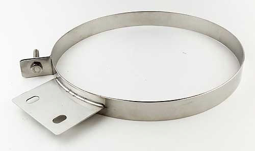 Pypes Performance Exhaust Exhaust Clamp - Stack Clamp - 8 in Diameter - Stainless - Polished - Each