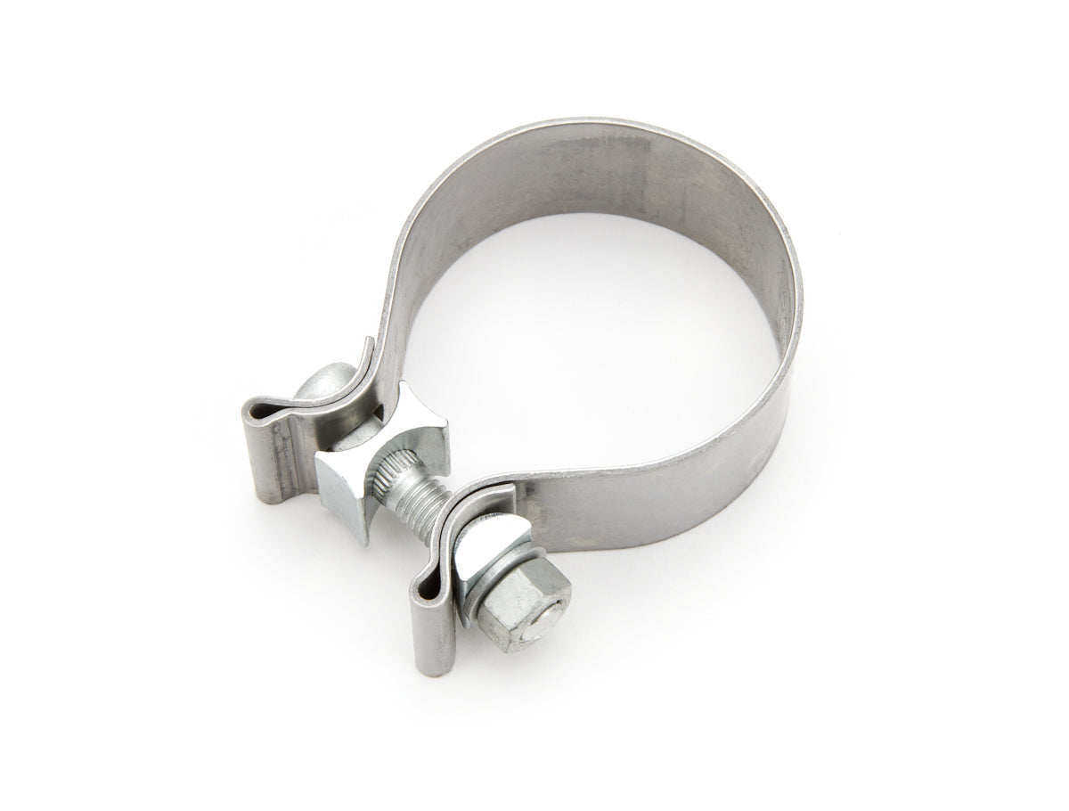 Pypes Performance Exhaust Exhaust Clamp - Band Clamp - 2.5 in Diameter - 1 in Wide Band - Stainless - Natural - Each
