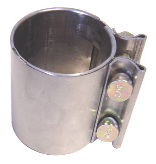 Pypes Performance Exhaust Exhaust Clamp - Band Clamp - 2.5 in Diameter - 3 in Wide Band - Stainless - Natural - Each