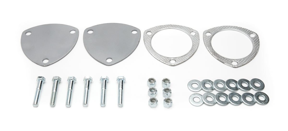 Pypes Performance Exhaust Exhaust Cut-Out Cap - 3 in Diameter - Bolt-On - Gaskets / Hardware Included - Steel - Zinc