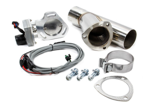 Pypes Performance Exhaust Exhaust Cut-Out - Electric - Clamp-On - Single - 3 in Pipe Diameter - Hardware / Wire