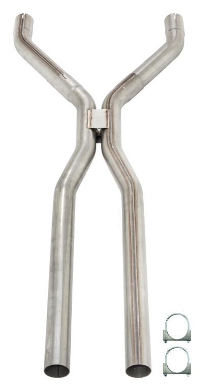 Pypes Performance Exhaust Exhaust H-Pipe - 2.5 in Diameter - Stainless - Natural - Universal - Each