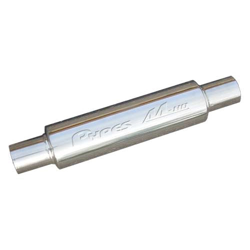 Pypes Performance Exhaust Muffler - M-80 Race Pro - 3 in Center Inlet - 3 in Center Outlet - 4 in Diameter Body - 14