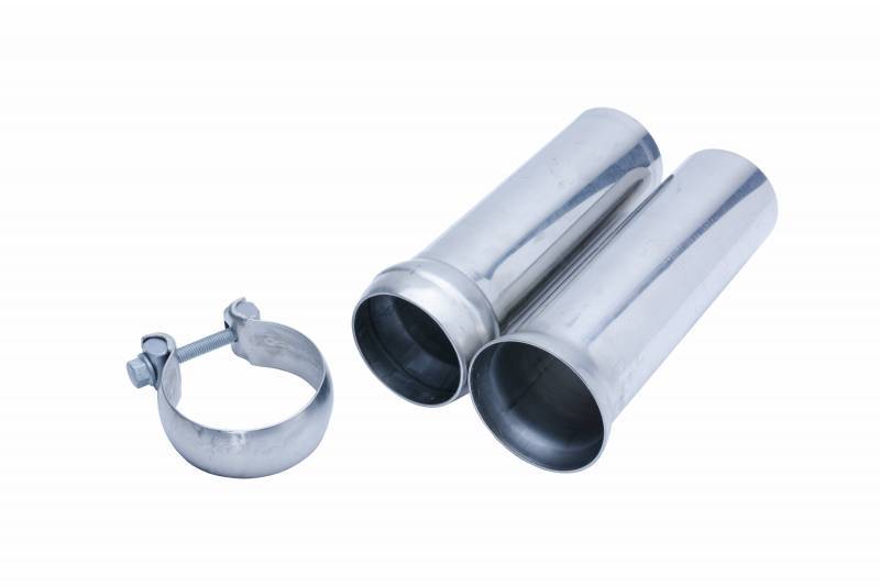 Pypes Performance Exhaust Collector Reducer - Female / Male - 2.5 Inlet to 2.5 OD Outlet - Clamp Ball and Socket