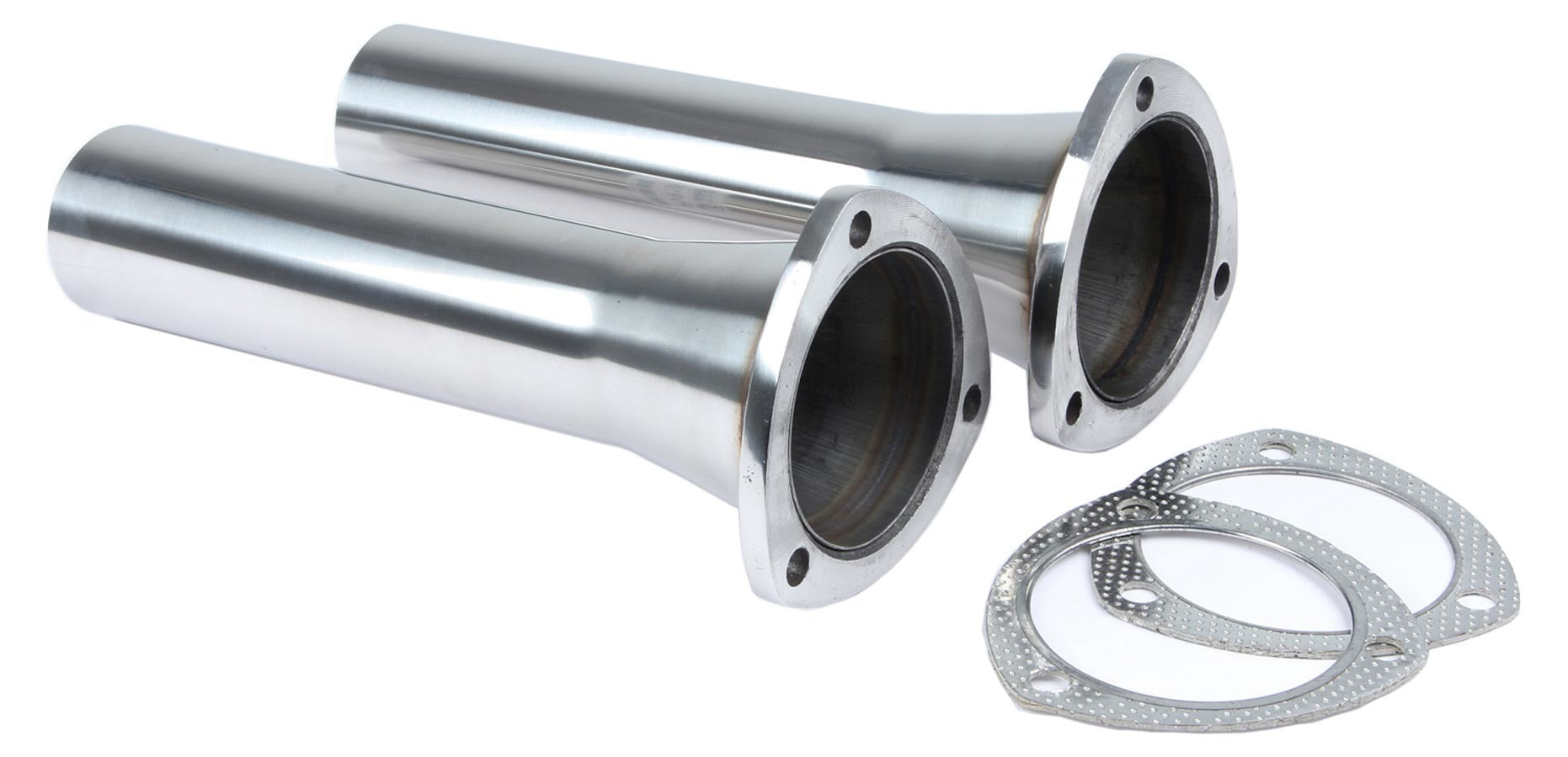 Pypes Performance Exhaust Collector Reducer - 3.5 in Inlet to 2.5 in OD Outlet - 3-Bolt Flange - 12 in Long -
