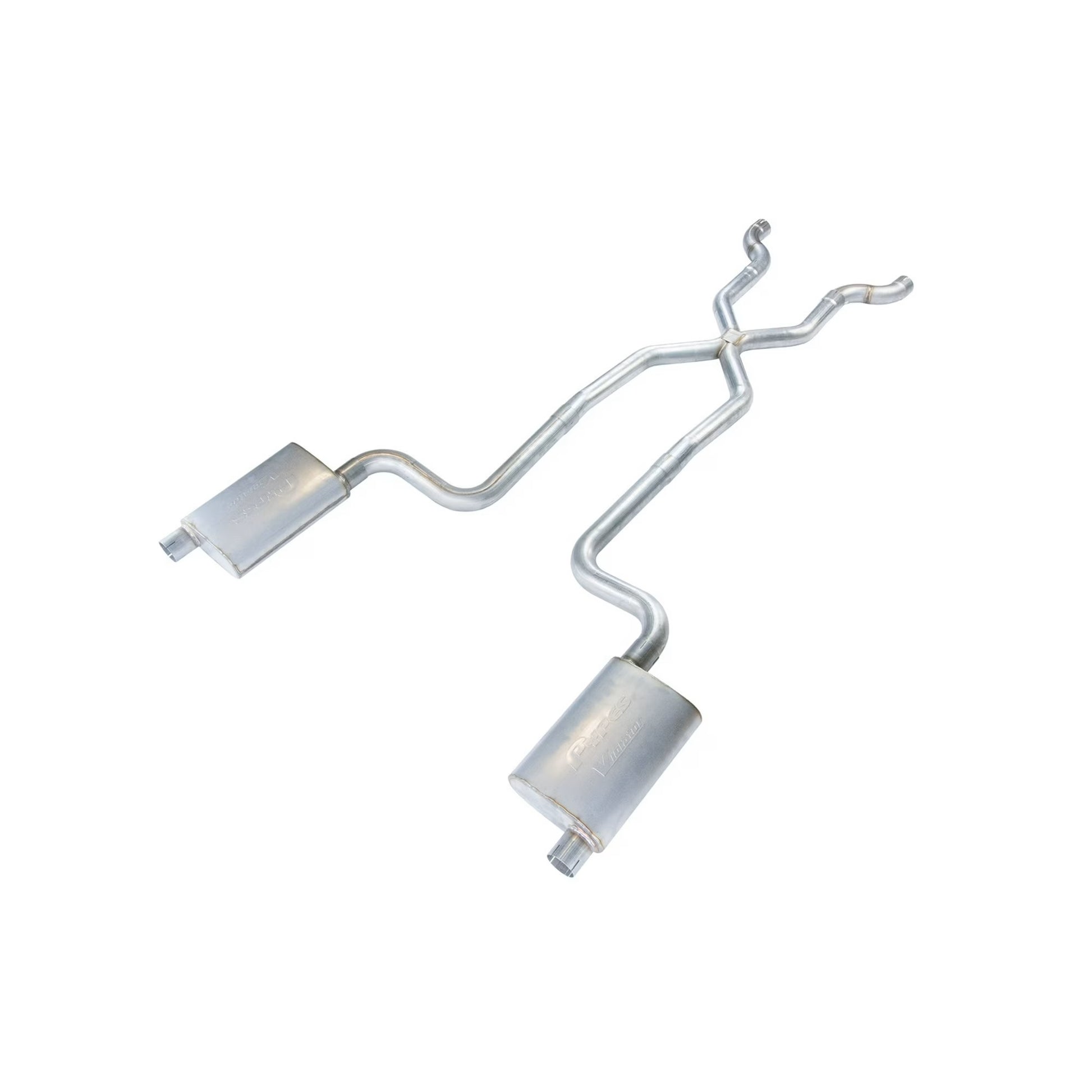 Pypes Performance Exhaust Exhaust System - Header-Back - 2.5 in Diameter - 2.5 in Tips - Stainless - Natural - Chevy