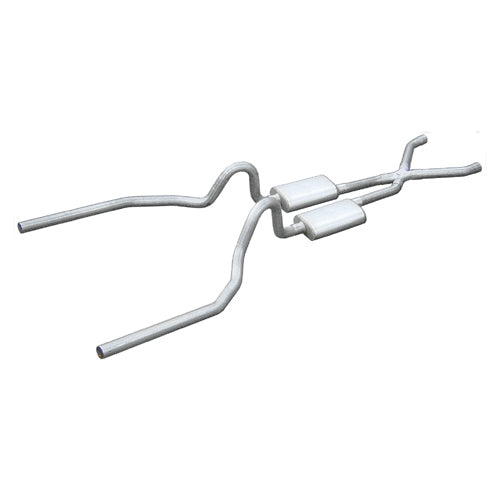 Pypes Performance Exhaust Exhaust System - Street Pro X-Pipe System - Header-Back - 2.5 in Diameter - Stainless -