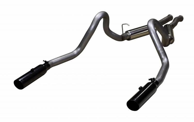 Pypes Performance Exhaust Exhaust System - Cat-Back - 2.5 in Tailpipe - 3.5 in Black Tips - Stainless - Natural -
