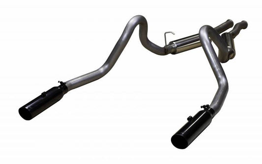 Pypes Performance Exhaust Exhaust System - Cat-Back - 2.5 in Tailpipe - 3.5 in Black Tips - Stainless - Natural -