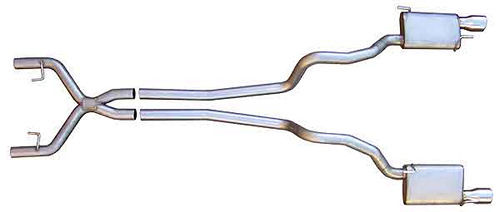 Pypes Performance Exhaust Exhaust System - Violator - Cat-Back - 2.5 in Diameter - 4 in Polished Tips - Stainless -