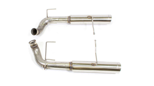 Pypes Performance Exhaust Exhaust System - Pype Bomb - Axle-Back - 2.5 in Diameter - 4 in Tips - Stainless - V6 - Ford
