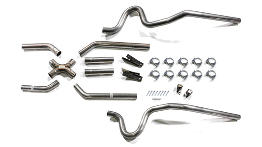 Pypes Performance Exhaust Exhaust System - No-Muffler System - Header-Back - 2.5 in Diameter - 2.5 in Tips - Stainless