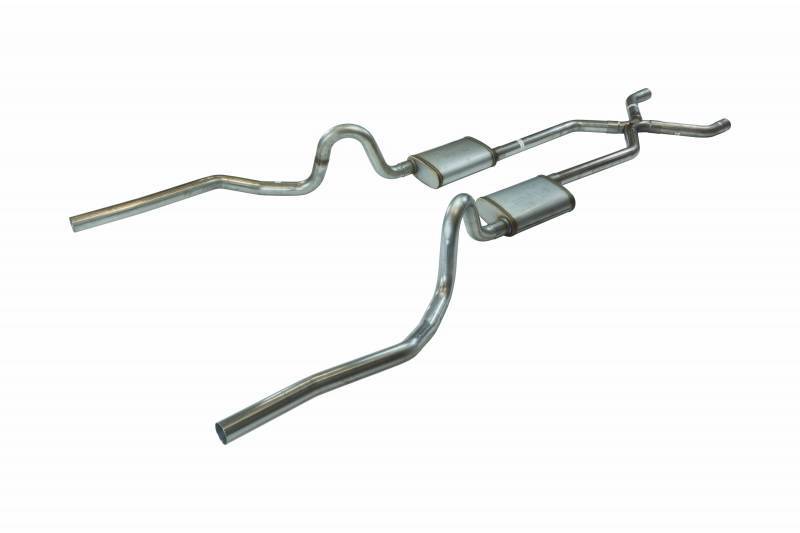Pypes Performance Exhaust Exhaust System - Header-Back - 2.5 in Diameter - 2.5 in Tips - Stainless - Natural - GM