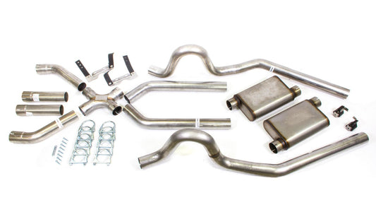 Pypes Performance Exhaust Exhaust System - Race Pro X-Pipe System - Header-Back - 3 in Diameter - 3 in Tips -