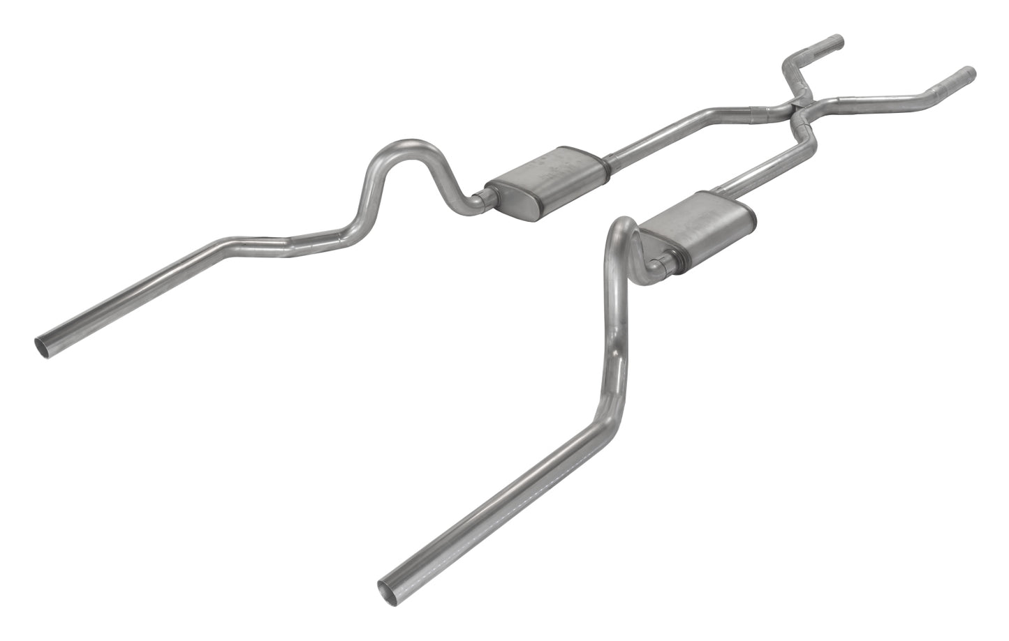 Pypes Performance Exhaust Exhaust System - H-Bomb - Race Pro - Header-Back - 3 in Diameter - Dual Rear Exit -