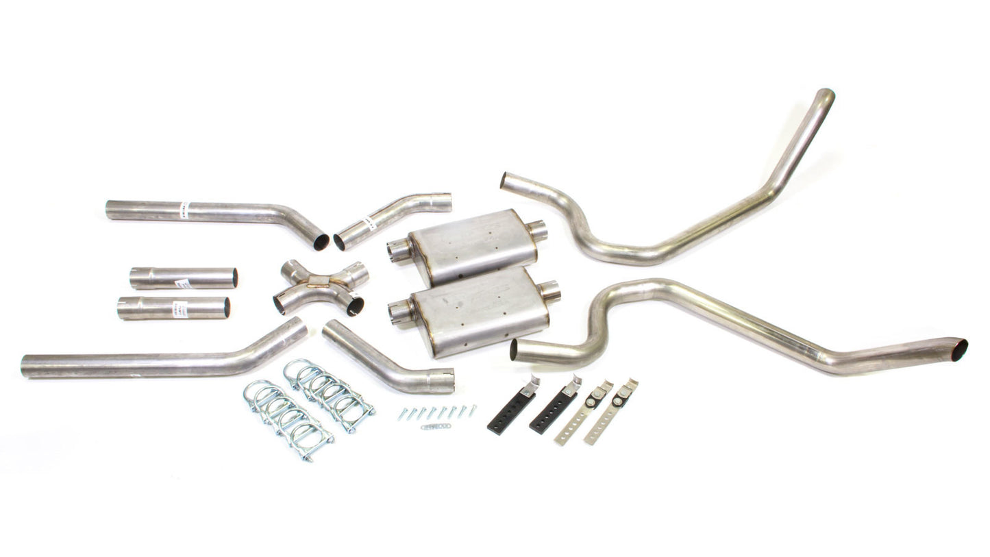 Pypes Performance Exhaust Exhaust System - Street Pro X-Pipe System - Header-Back - 2.5 in Diameter - 2.5 in Tips -