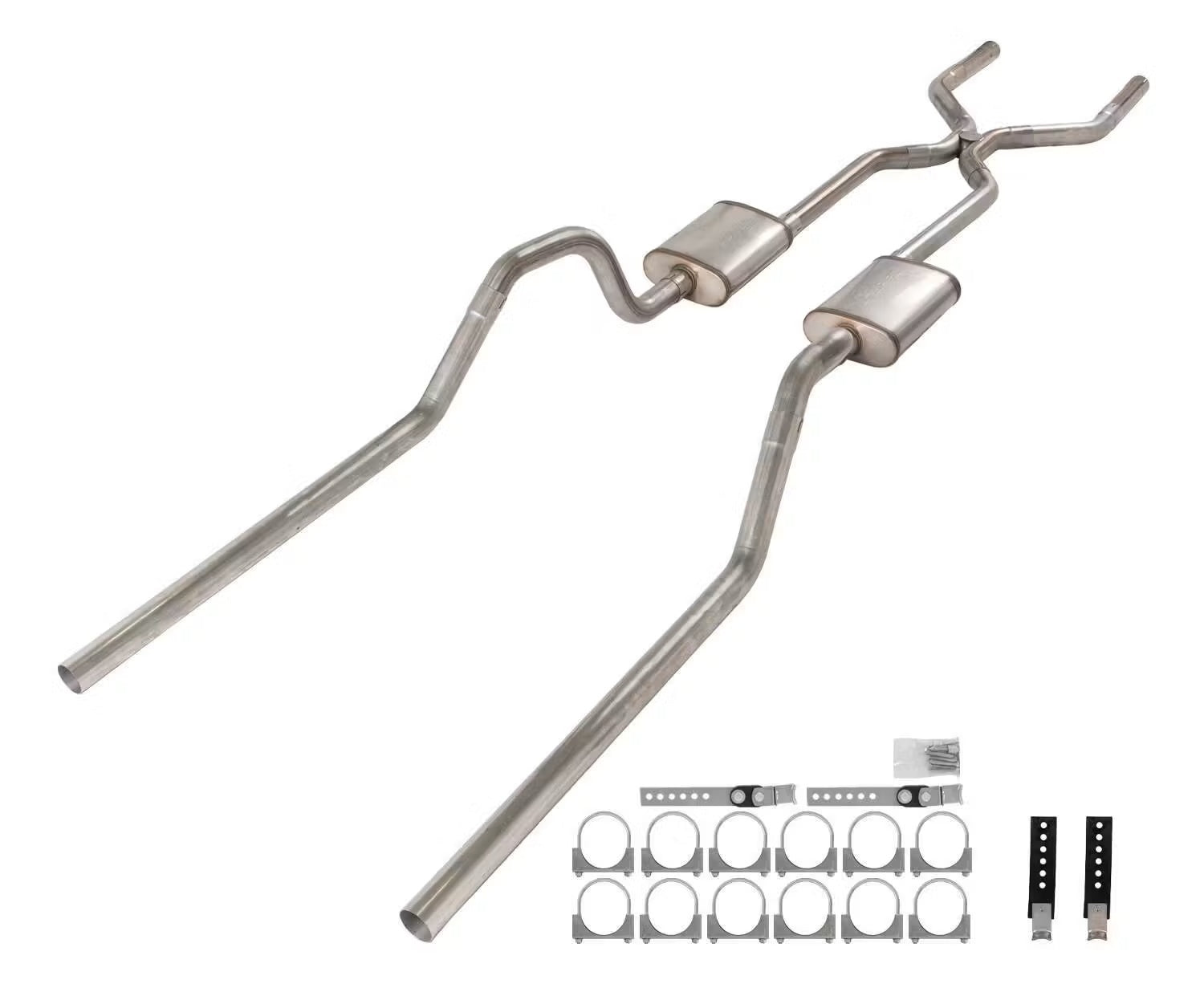 Pypes Performance Exhaust Exhaust System - Street Pro Series - Crossmember-Back - H-Pipe - 2.5 in Diameter - Stainless