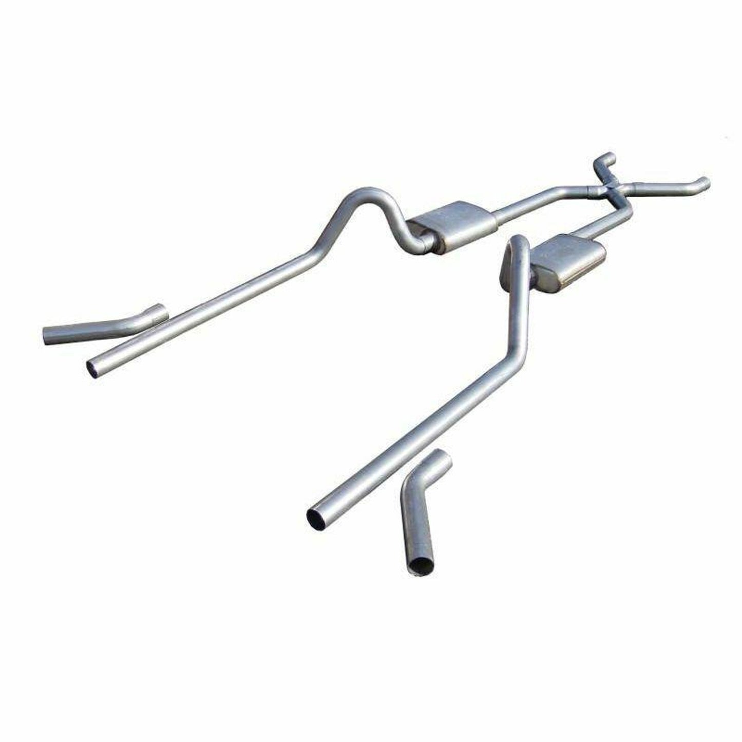 Pypes Performance Exhaust Exhaust System - Street Pro Series - Crossmember-Back - X-Pipe - 2.5 in Diameter - Stainless