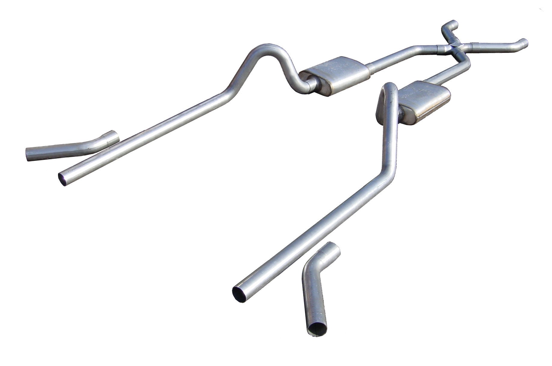 Pypes Performance Exhaust Exhaust System - Street Pro Series - Crossmember-Back - H-Pipe - 2.5 in Diameter - Stainless