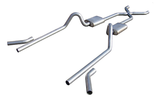 Pypes Performance Exhaust Exhaust System - Street Pro Series - Crossmember-Back - H-Pipe - 2.5 in Diameter - Stainless