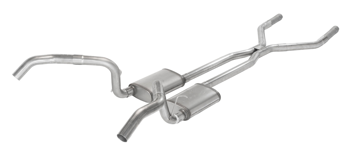 Pypes Performance Exhaust Exhaust System - Race Pro Series - Header-Back - H-Pipe - 2.5 in Diameter - Dual Rear Exit -