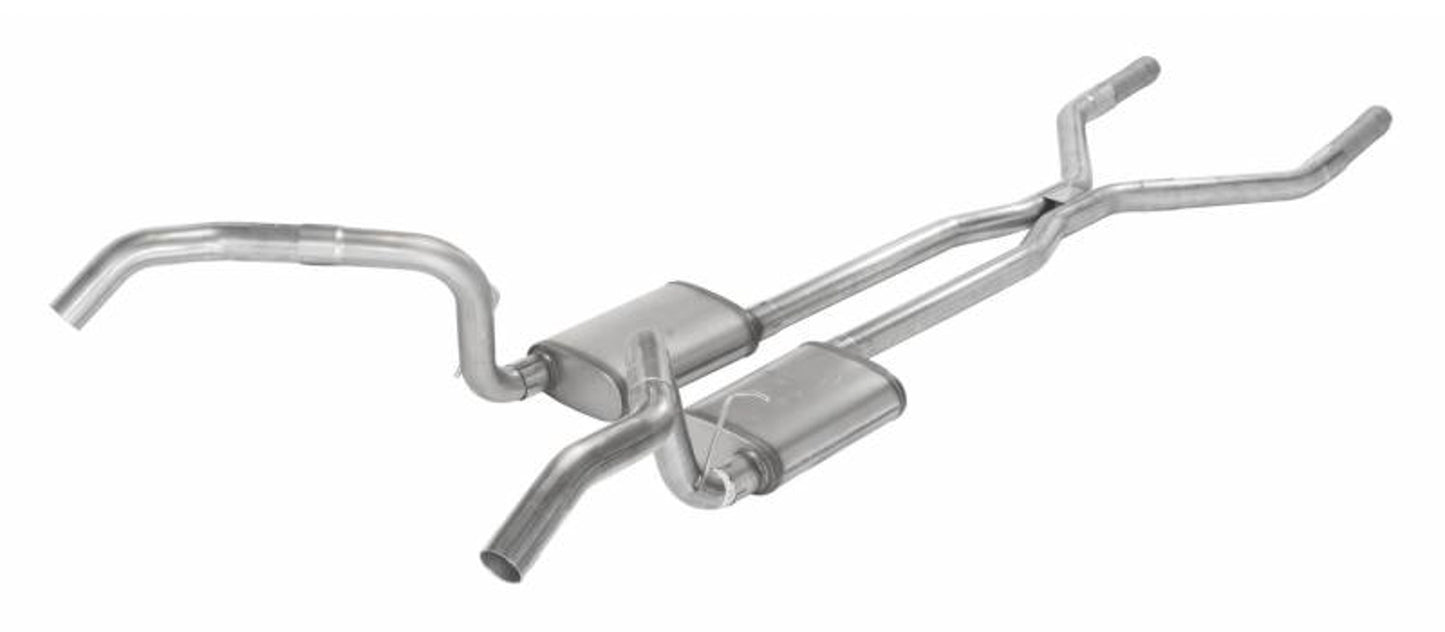 Pypes Performance Exhaust Exhaust System - H-Bomb Street Pro - Header-Back - 2.5 in Diameter - Dual Rear Exit -