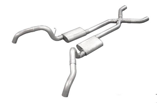 Pypes Performance Exhaust Exhaust System - Turbo Pro X-Pipe System - Header-Back - Dual Rear Exit - 2.5 in Diameter -