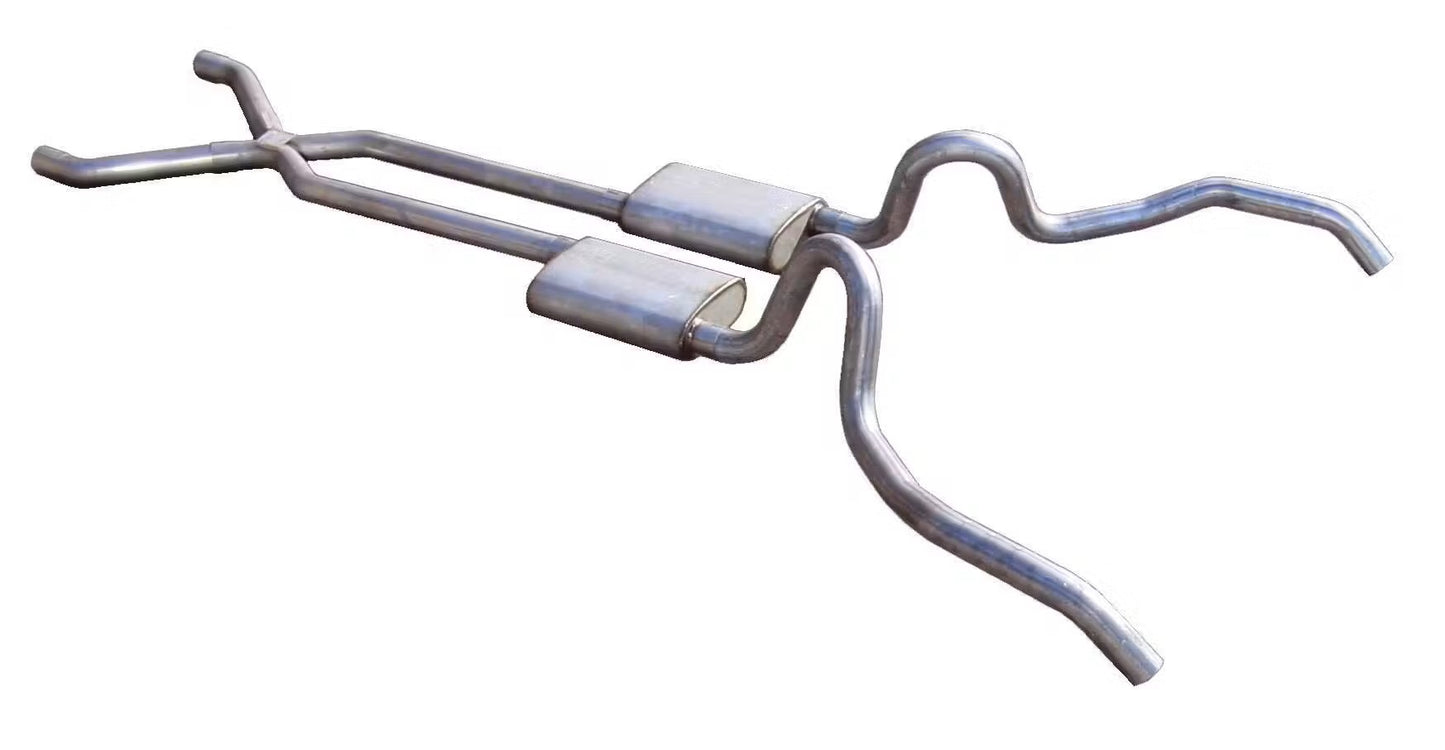 Pypes Performance Exhaust Exhaust System - Turbo Pro Series - Header-Back - X-Pipe - 2.5 in Diameter - Dual Rear Exit