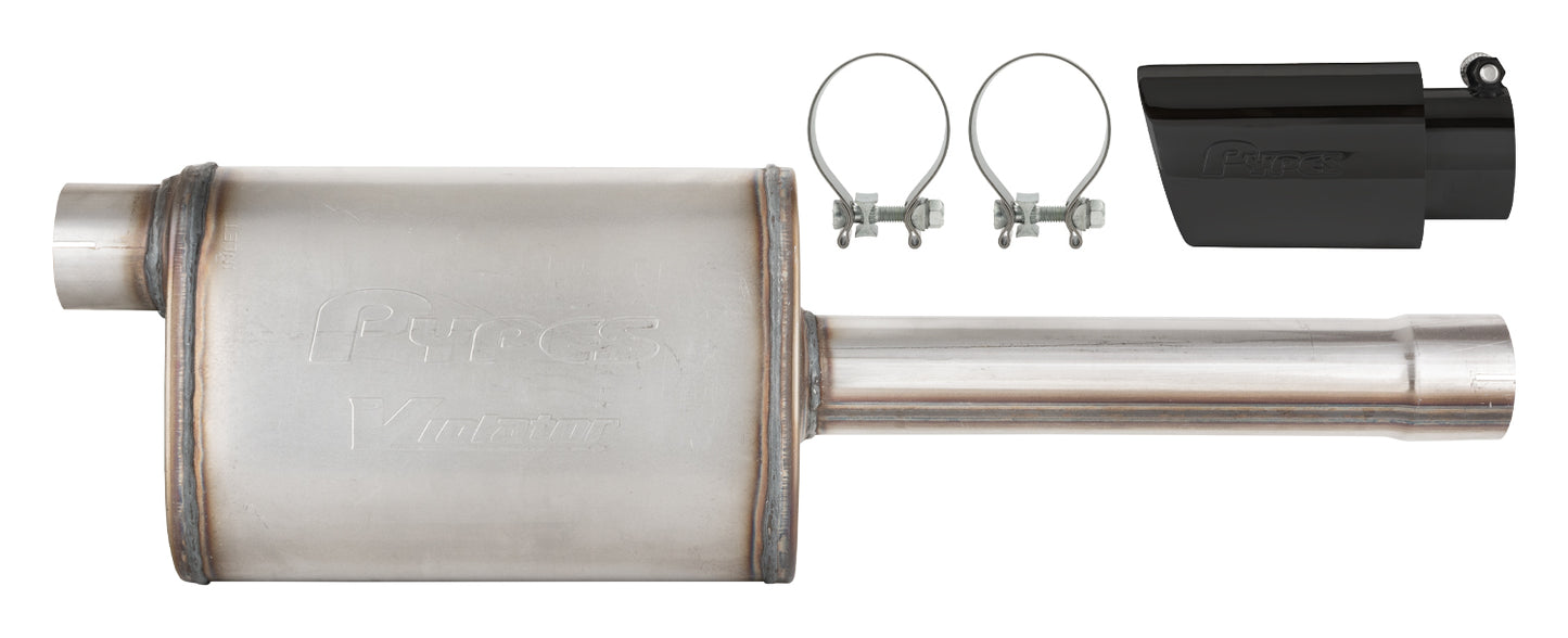 Pypes Performance Exhaust Muffler - Violator - Stock Muffler Replacement - 2-3/4 in Inlet - 2-3/4 in Outlet -
