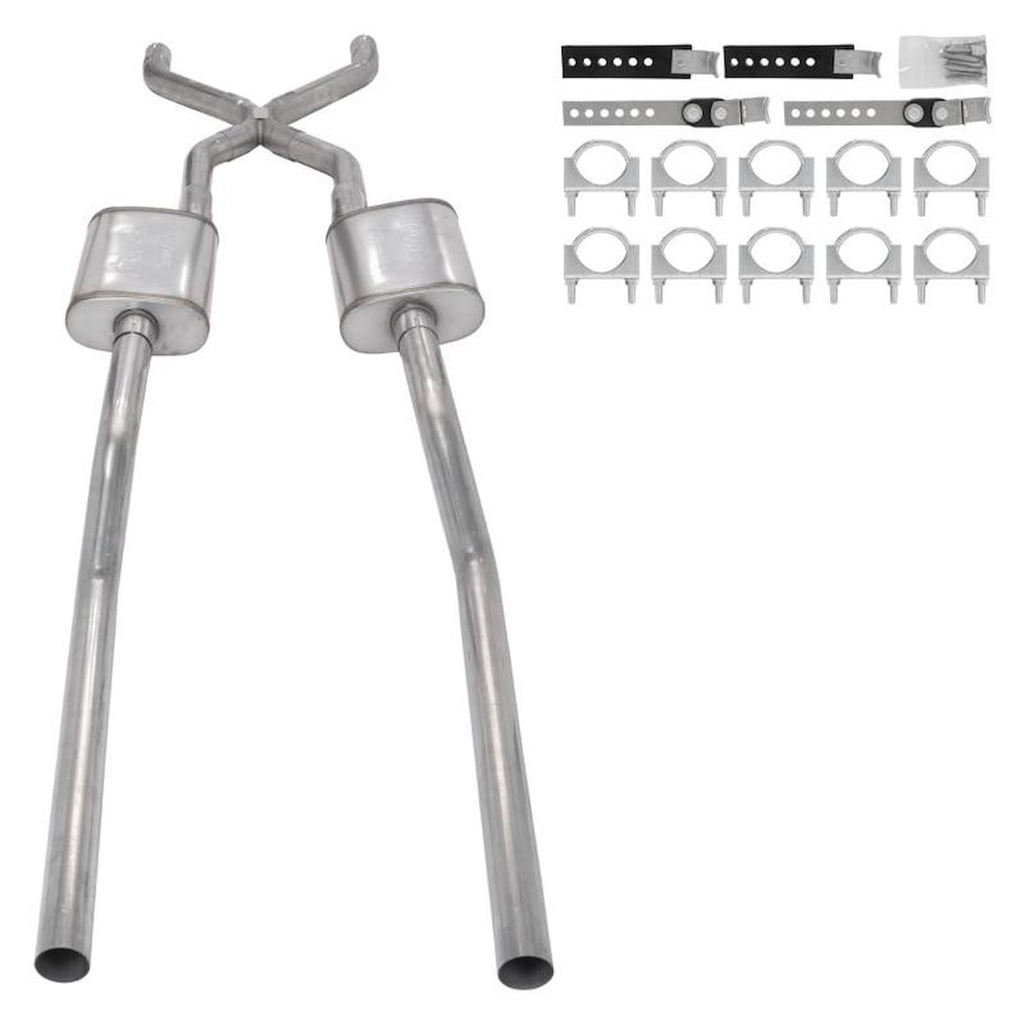 Pypes Performance Exhaust Exhaust System - Crossmember-Back - X-Pipe - Dual Rear Exit - 2.5 in Diameter Pipes -