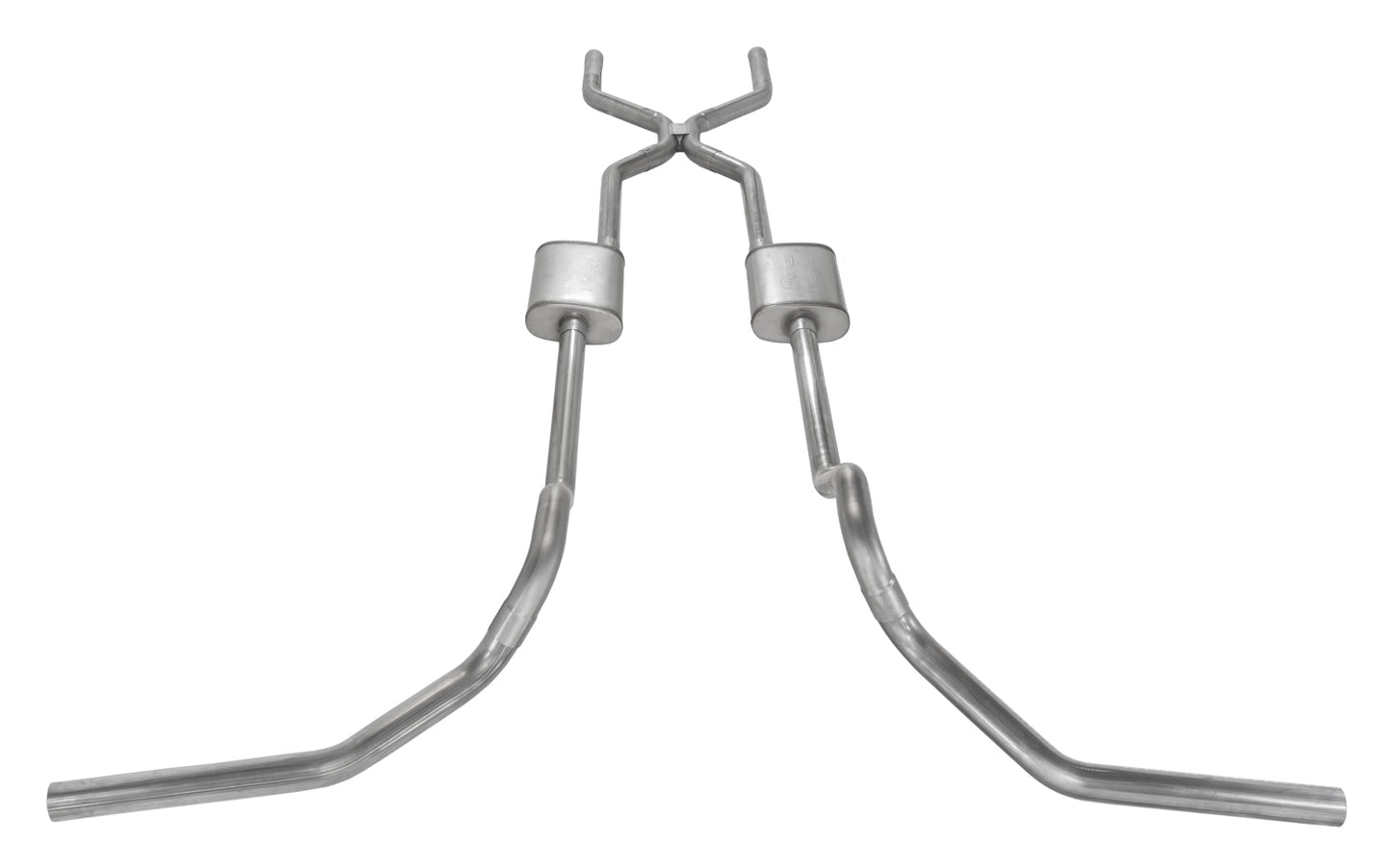 Pypes Performance Exhaust Exhaust System - Race Pro Series - Crossmember-Back - H-Pipe - 2.5 Diameter - Dual Rear Exit