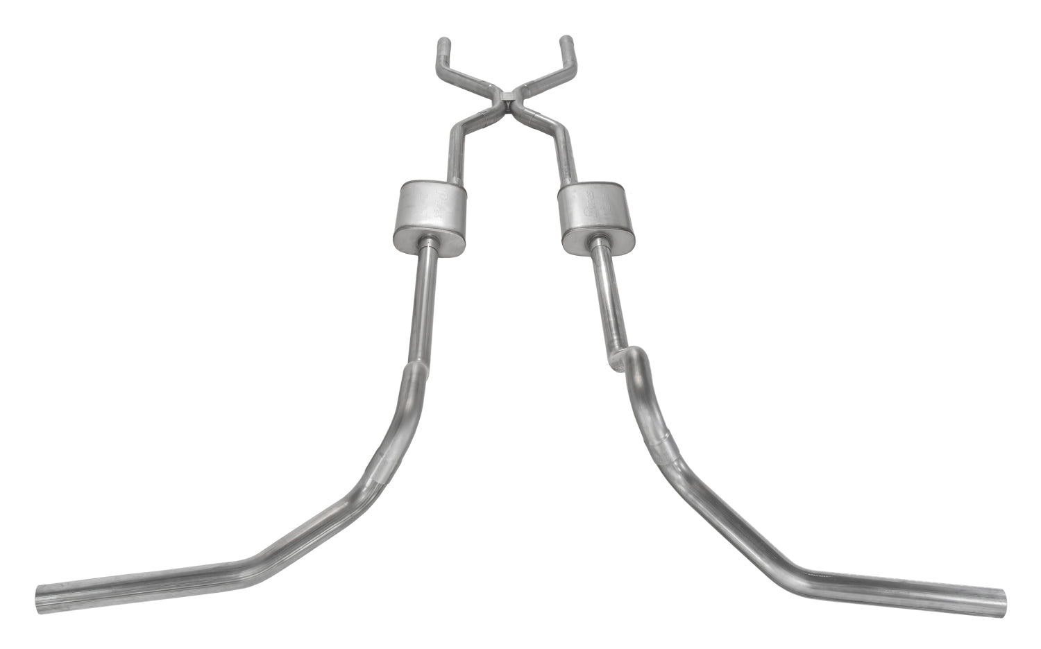 Pypes Performance Exhaust Exhaust System - Race Pro Series - Crossmember-Back - H-Pipe - 2.5 Diameter - Dual Rear Exit