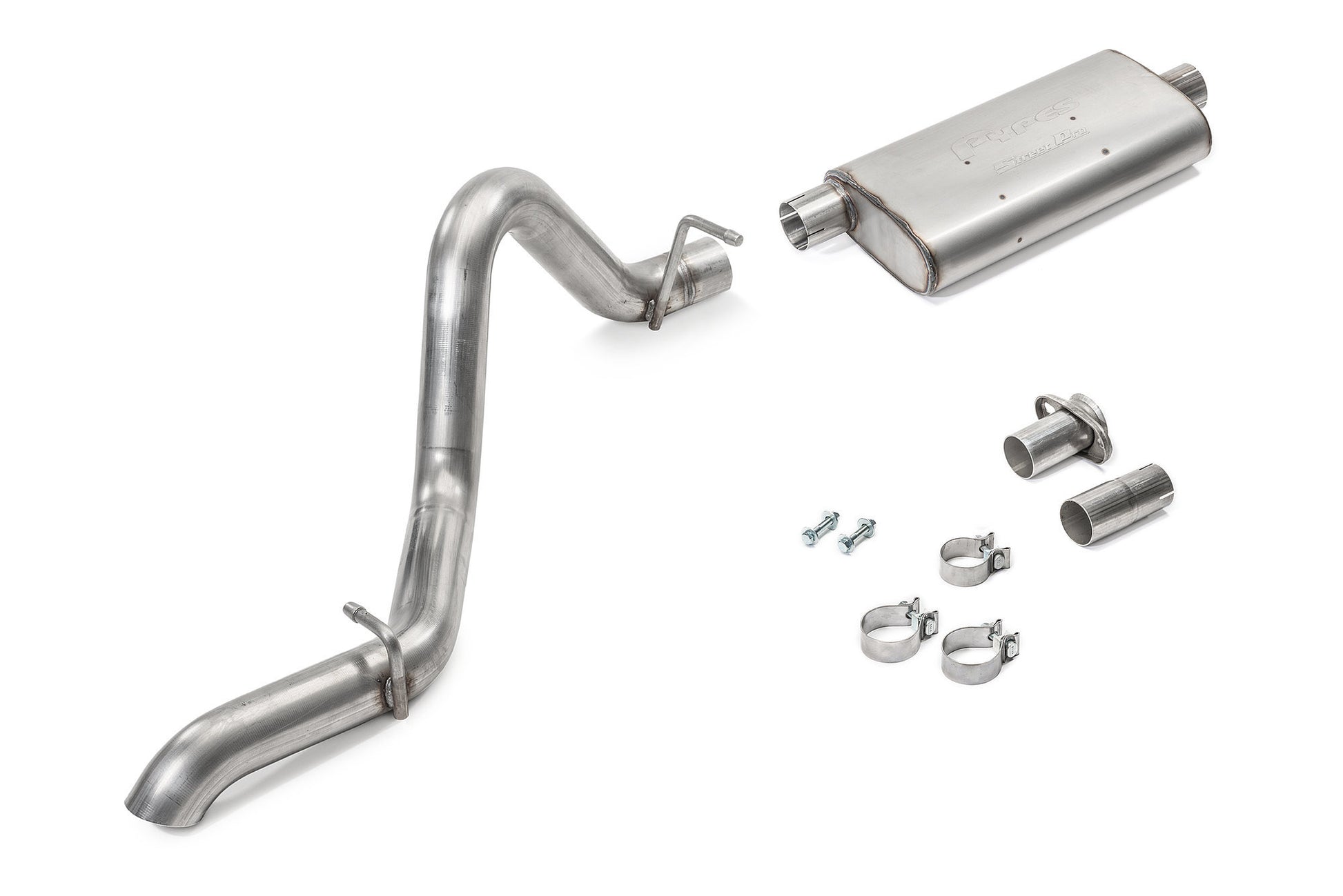 Pypes Performance Exhaust Exhaust System - Street Pro - Cat-Back - 2.5 in Diameter - Stainless - Jeep Wrangler TJ