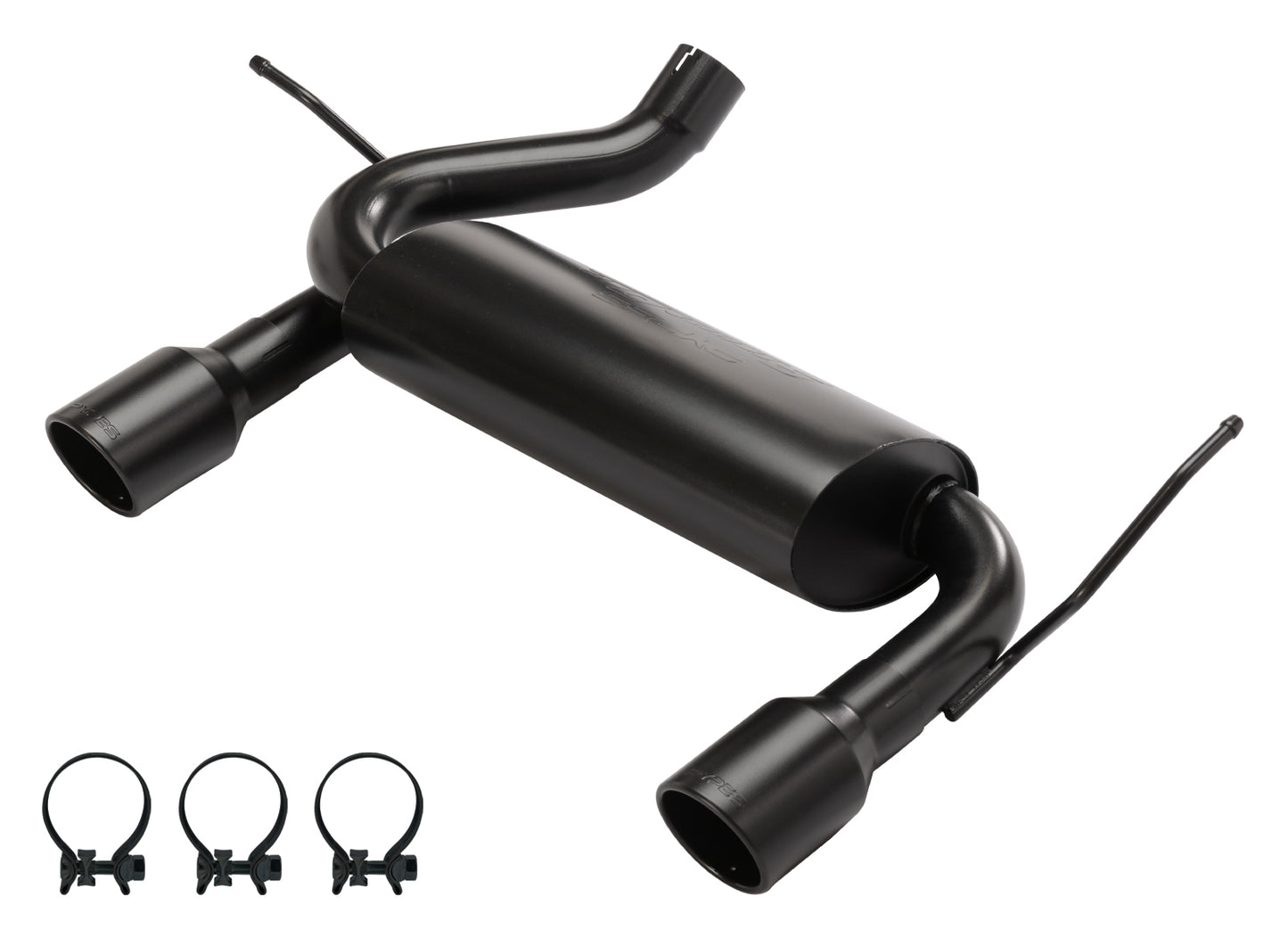Pypes Performance Exhaust Exhaust System - Axle-Back - Dual Exit - 2.5 in Diameter - 3.5 in Black Tips - Stainless -