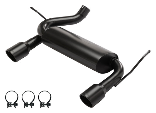 Pypes Performance Exhaust Exhaust System - Axle-Back - Dual Exit - 2.5 in Diameter - 3.5 in Black Tips - Stainless -