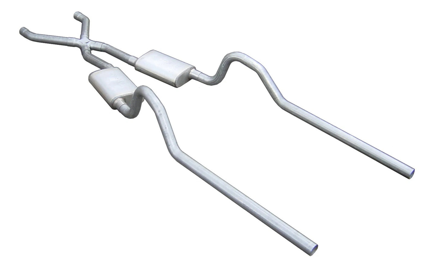 Pypes Performance Exhaust Exhaust System - Header-Back - 2.5 in Diameter - 2.5 in Tailpipe - Stainless - Natural -