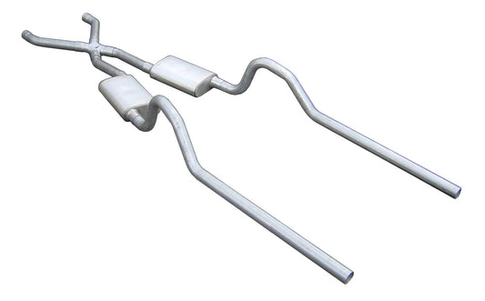 Pypes Performance Exhaust Exhaust System - Header-Back - 2.5 in Diameter - 2.5 in Tailpipe - Stainless - Natural -