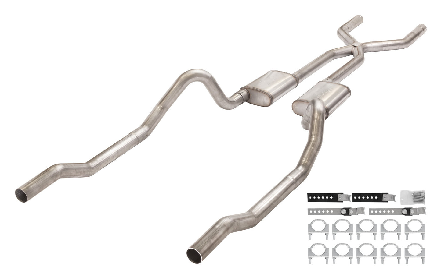 Pypes Performance Exhaust Exhaust System - Race Pro Series - Header-Back - X-Pipe - 3 in Diameter - Dual Rear Exit -