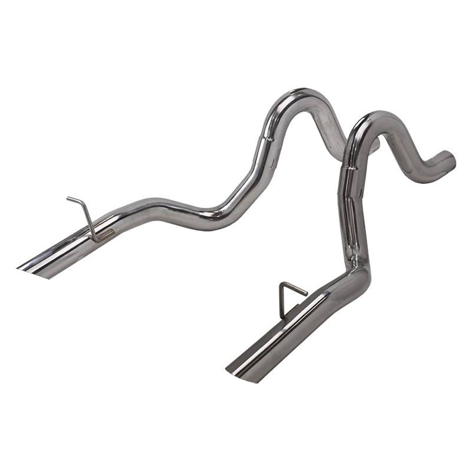 Pypes Performance Exhaust Exhaust Tailpipe - 3 in Diameter - Stainless - Natural - Ford Mustang 1986-93 - Pair
