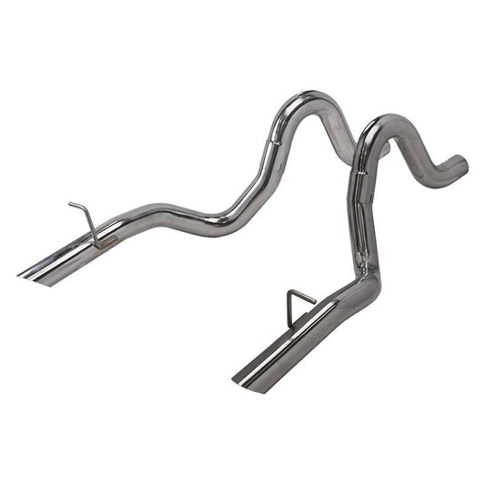 Pypes Performance Exhaust Exhaust Tailpipe - 3 in Diameter - Stainless - Natural - Ford Mustang 1986-93 - Pair