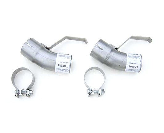 Pypes Performance Exhaust Exhaust Tip Adapters - 2.5 in Diameter - Stainless - Natural - Pypes Splitter Exhaust Tips -