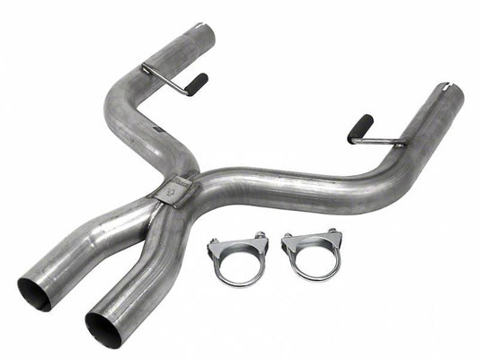 Pypes Performance Exhaust Exhaust X-Pipe - 2.5 in Diameter - Stainless - Natural - Ford V6 - Ford Mustang - 2005-10 -